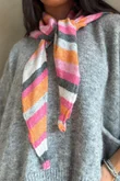 Jonti Stripe Knit Neckerchief Scarf 7